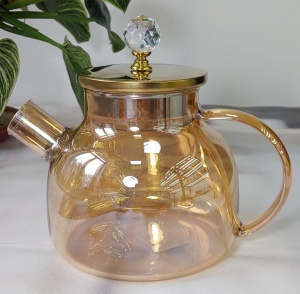 Чайник заварочный стеклянный Olens "Золотая жемчужина", 1000мл, 102-378