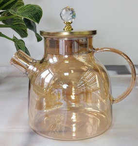 Чайник заварочный стеклянный Olens "Золотая жемчужина", 1500мл, 102-377