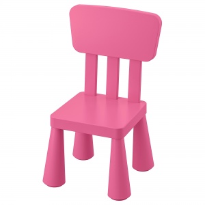 Детский стул ИКЕА МАММУТ для дома/улицы, розовый
