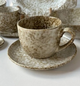 Набір Olens 4 чашки + 4 блюдця чай/кава "Нормандія", 300мл, 101-2319C/2316С