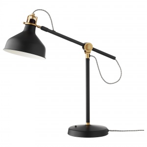 Настольная лампа IKEA РАНАРП, черная, 503.313.85