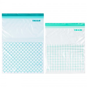 Пакет пластиковый для заморозки IKEA ISTAD бирюзовый, 803.392.81