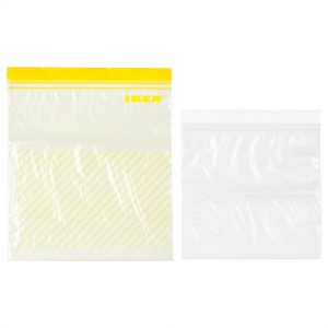 Пакет пластиковый для заморозки IKEA ISTAD желтый/белый  303.393.49