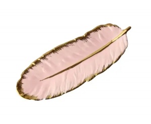 Тарелка Olens "Розовое перо", маленькая 10*26*1.5CM, DL21022529