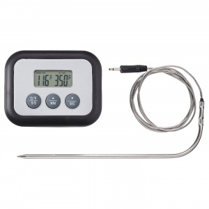 Термометр-таймер цифровой для мяса IKEA ФАНТАСТ, черный, 201.030.16