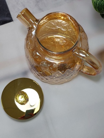 Чайник заварочный стеклянный Olens "Янтарный Ромбус", 1500 мл, 102-376