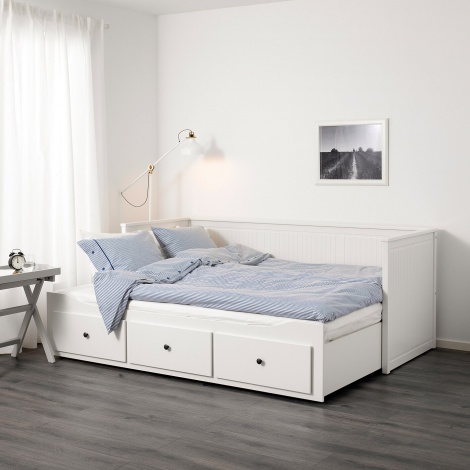 Диван-кровать плюс Реечное дно кровати IKEA HEMNES белый 903.493.26 і 502.850.91