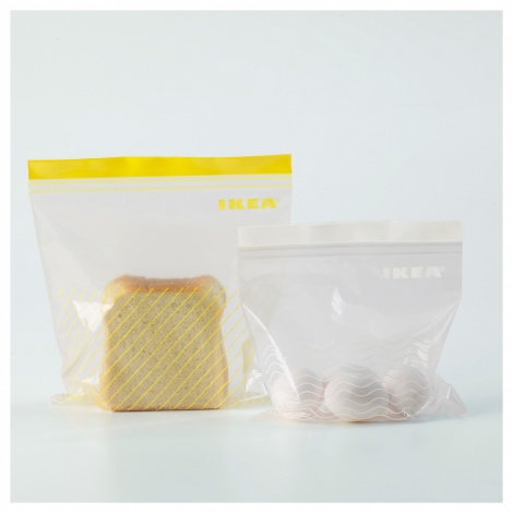 Пакет пластиковый для заморозки IKEA ISTAD желтый/белый  303.393.49